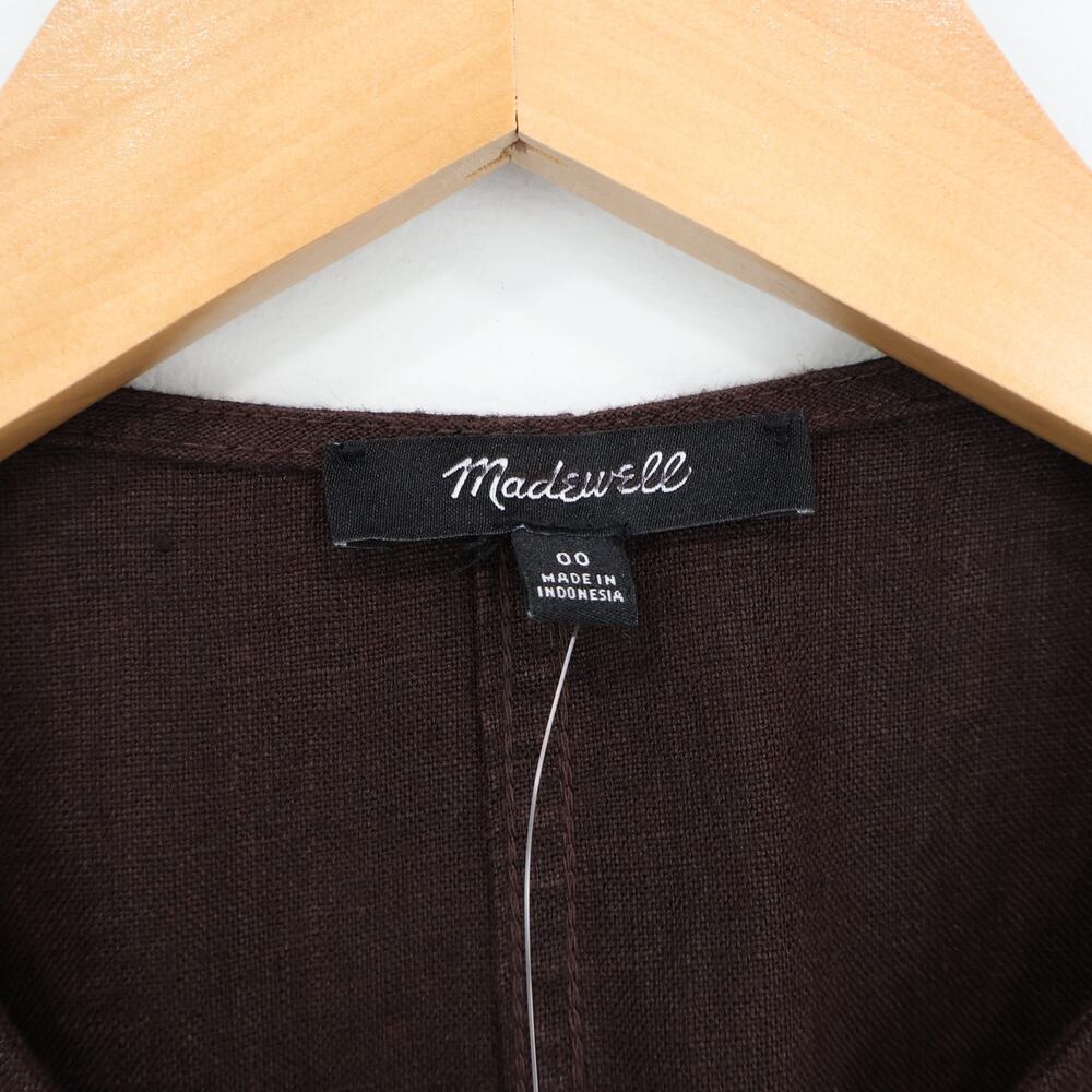 Madewell Utility Coverall Straight Leg Jumpsuit Cocoa Brown Size 00 NWT - Picture 4 of 8